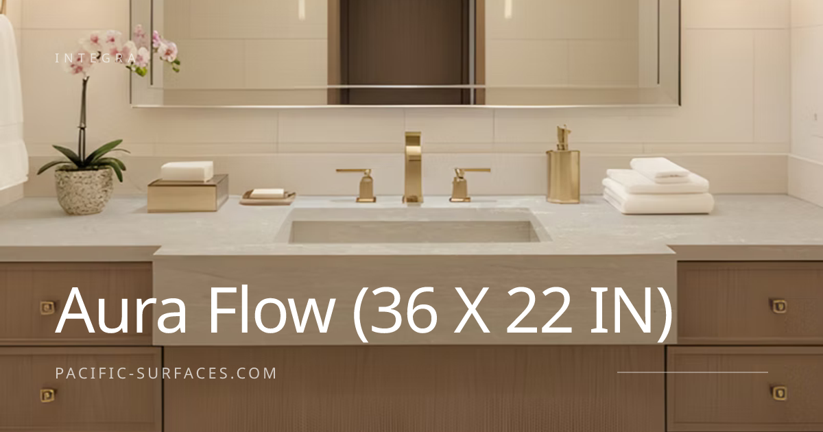 Aura Flow | Fluid Quartz Composite Sink 36x22 | Pacific Surfaces Integra